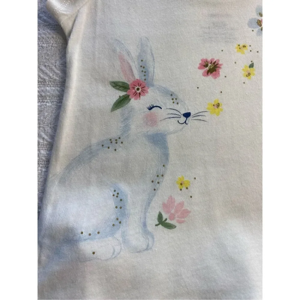 Carter's Baby Girl 18M 2-Piece Bunny Tee & Floral Skort Set